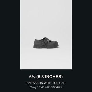 Zara toddler sneakers with toe cap